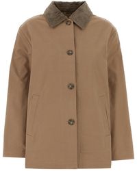 Calvin Klein - Cappuccino Cotton Overcoat - Lyst
