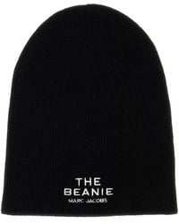 Marc Jacobs - Black Wool Blend The Beanie Beanie Hat - Lyst