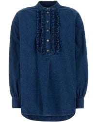 Valentino Garavani - Denim Blouse - Lyst