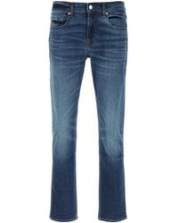 7 For All Mankind - Solid Straight Jeans - Lyst