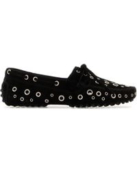 GIMAGUAS - Black Suede Car Loafers - Lyst
