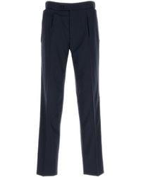 Brioni - Midnight Blue Stretch Wool Pant - Lyst
