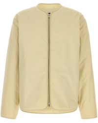 Jil Sander - Cream Cotton Padded Jacket - Lyst