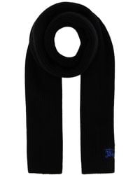 Burberry - Sciarpa in cashmere nero - Lyst