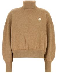 Isabel Marant - Maglione Nasha oversize in misto cotone cammello - Lyst