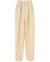 Stella McCartney - Wide Butter-Coloured Pants - Lyst