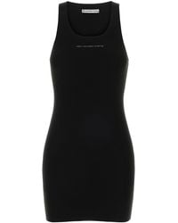 Alexander Wang - Racer Tank Mini Dress W/ Jacquard Logo - Lyst