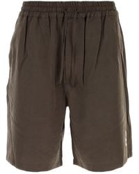 Emporio Armani - Bermuda in misto modal marrone - Lyst