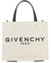 Givenchy Ivory Canvas Mini G Ha - White