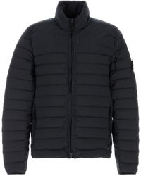 Stone Island - Midnight Blue Stretch Nylon Jacket - Lyst