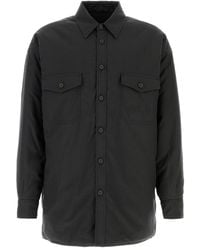 MM6 by Maison Margiela - Graphite Cotton And Wool Reversible Shirt - Lyst