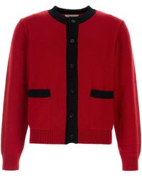 Ernest W. Baker - Red Wool Cardigan - Lyst