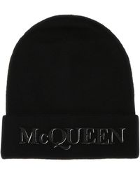 McQueen - Embroidered Logo Beanie - Lyst