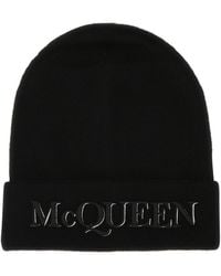 McQueen - Embroidered Logo Beanie - Lyst