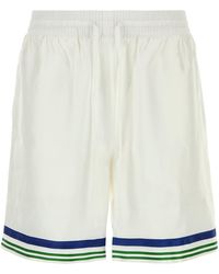 CASABLANCA - Bermuda in raso bianco - Lyst