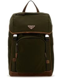 Prada - Zaino in Re-Nylon verde oliva - Lyst