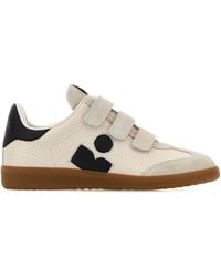 Isabel Marant - Chalk Leather And Suede Beth Sneakers - Lyst