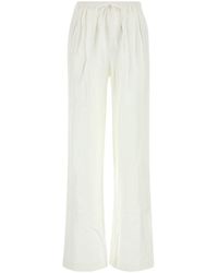 Loulou - White Silk Blend Soler Pant - Lyst