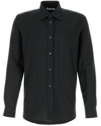 Jil Sander - Black Wool Blend Shirt - Lyst