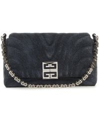 Givenchy - Black Denim Medium 4g Soft Handbag - Lyst