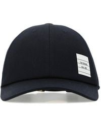 Thom Browne - Midnight Cotton Baseball Cap - Lyst