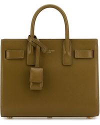Saint Laurent - Borsa a mano Sac de Jour nano in pelle kaki - Lyst