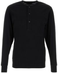 Tom Ford - T-shirt in cotone stretch nero - Lyst