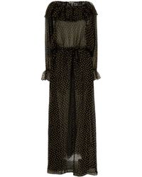 Bode - Embroidered Silk Blend Stadium Dress - Lyst
