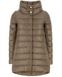 Herno - Dove Grey Nylon Amelia Down Jacket - Lyst