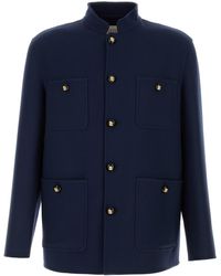 Valentino Garavani - Navy Blue Wool Blend Jacket - Lyst