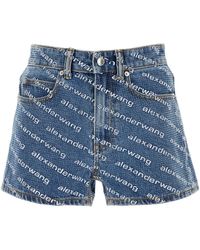 Alexander Wang - Shorts in denim stampato - Lyst