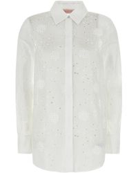 Valentino Garavani - Camicia in cotone bianco - Lyst