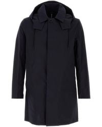 Mackintosh - Navy Blue Cotton Cambridge Raincoat - Lyst