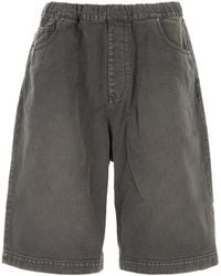 Entire studios - Dark Grey Denim Bermuda Shorts - Lyst
