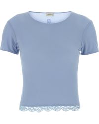 Magda Butrym - Powder Lue Stretch Cupro T-Shirt - Lyst