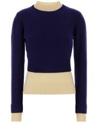 Jil Sander - Ls Slv Double Layer Mock Neck Jumper - Lyst