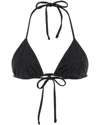 Prada - Top bikini in Re-Nylon stretch nero - Lyst