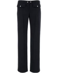 McQueen - Navy Blue Wool Pant - Lyst