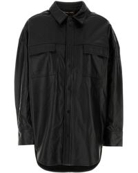 MICHAEL Michael Kors - Leather Oversize Shirt - Lyst