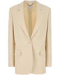 Stella McCartney - Giacca in misto viscosa avorio - Lyst