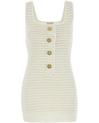 LeKasha - White Crochet Mini Dress - Lyst