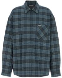 Balenciaga - Embroidered Flannel Oversize Shirt - Lyst