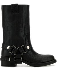 Miu Miu - Stivaletti in pelle nera - Lyst