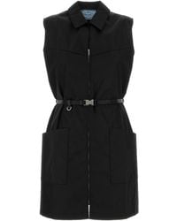 Prada - Mini abito in Re-Nylon nero - Lyst