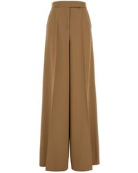 Max Mara - Pantalone dalla gamba ampia Ninfa in lana cammello - Lyst