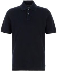 Fedeli - Navy Blue Piquet Polo Shirt - Lyst