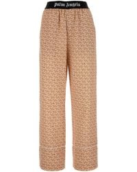 Palm Angels - Printed Linen Blend Wide-Leg Pant - Lyst
