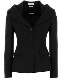 McQueen - Black Grain De Poudre Blazer - Lyst