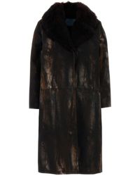 Prada - Cappotto in cotone stampato - Lyst