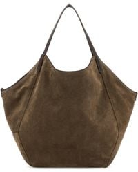 Brunello Cucinelli - Mud Suede Shopping Bag - Lyst